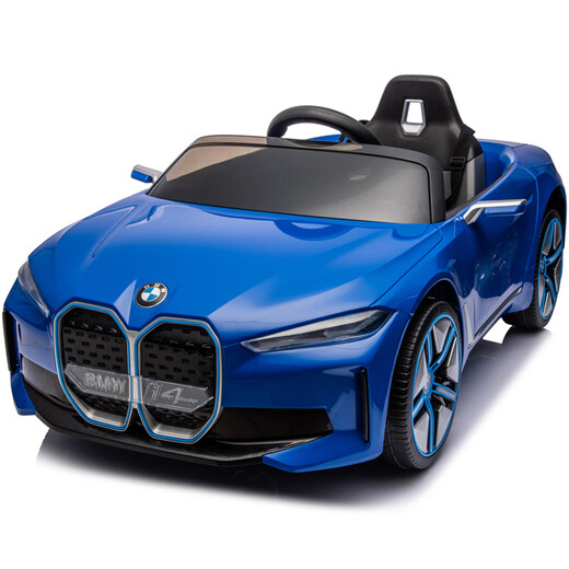 Xingchenhao BMW i4 children's electric car four-wheel drive car can be driven with remote control toy car and can sit in a baby stroller BMW i4 white four-wheel drive + remote control swing + Bluetooth + leather seat