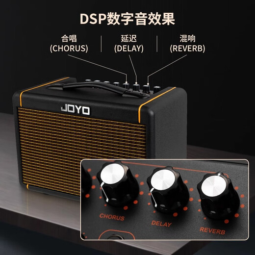 JOYO Guitar Singing Speaker AC40S Outdoor Roadshow Indoor Live Broadcast Internal Recording of Karaoke Charging Bluetooth Speaker AC40S Bluetooth Charging Speaker Black Power 40W