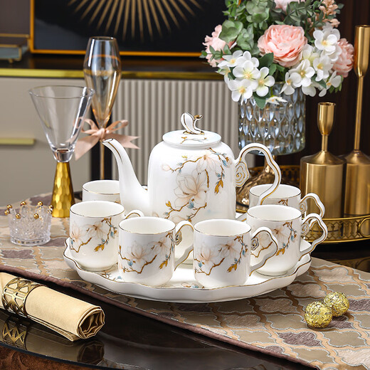 Zhengye light luxury water cup set housewarming moving gift new Chinese style household ceramic cup tea set complete set