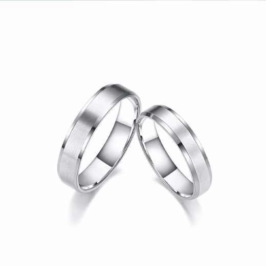 Kaibaolou Pt950 platinum ring couple platinum ring women's wedding glossy closed ring New Year's Day gift No. 10-4.2g