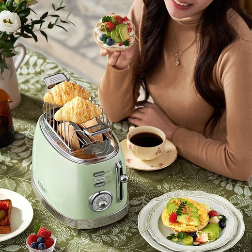 KGMT British brand toaster toaster household multi-functional retro breakfast bread toaster elegant green + grill high-end British brand