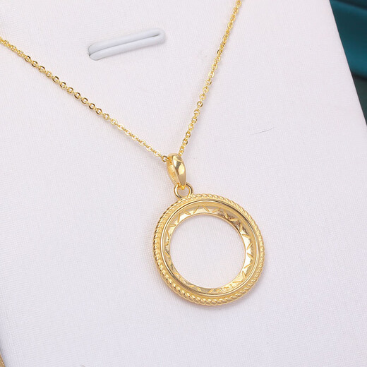 Nanzhi DIY pearl accessories empty support S925 sterling silver twist Mabe pearl necklace pendant jewelry simple temperament for women gold (universal buckle) 14.1mm does not contain beads