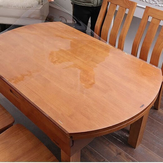 Feather pocket soft glass PVC odorless folding round tablecloth waterproof, oil-proof, anti-scalding, no-wash rectangular coffee table oval dining table mat 1.0MM environmentally friendly and transparent rectangular 70*140CM