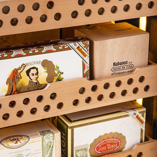 Baikelen Cigar Cabinet Double Door Constant Temperature and Humidity Tobacco and Wine Cabinet Tea Cabinet Beverage Cabinet Refrigerator Air-cooled Frost-free Household Commercial Large Capacity Zero Embedded Spanish Cedar Wood WIFI Ammonia Removal 1.9 Meters丨Dual Temperature Zone丨Ice Bar + Cigar丨Thin Section