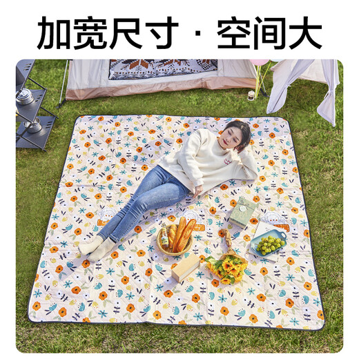 Made in Tokyo, outdoor picnic mat, park tent, moisture-proof mat, camping mat, ultrasonic machine washable floor mat, flowery 200*200cm