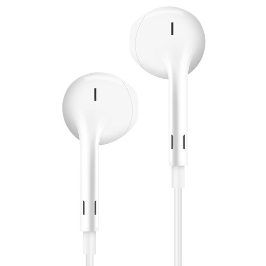 Newmine XL08 semi-in-ear wired headphones, mobile phone headphones, music headphones, 3.5mm interface, suitable for computers, laptops and mobile phones, white
