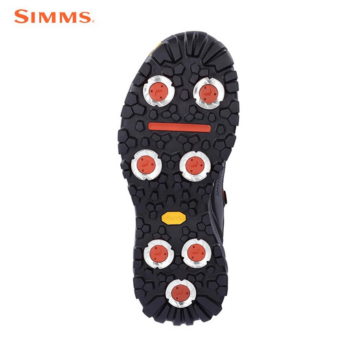 SIMMS wading shoes, professional stream and rock fishing shoes G3/G4-Pro/Challenge non-slip breathable fishing shoes G4-Pro wading shoes, carbon orange (with spikes) 42