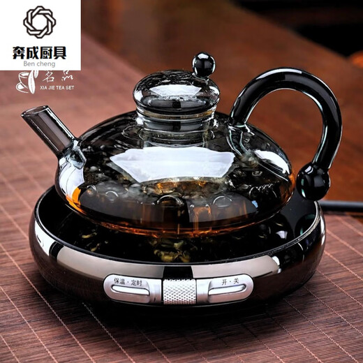 Bencheng alemán importado calidad nórdica lujo de lujo big-bow fushi olla eléctrica estufa de cerámica aislamiento para aislamiento de té de té de té resistente al calor de la olla de rata de rata 701 ml (inclusive) -800ml (inclusive)
