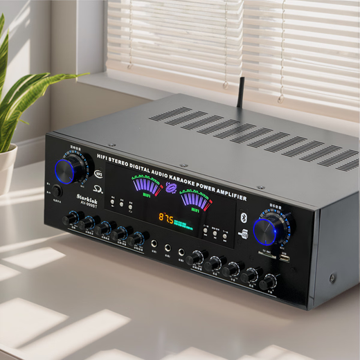 Starklok7声道双环牛999蓝牙功放机家用大功率卡拉OK家庭影院会议音响功放器 999功放