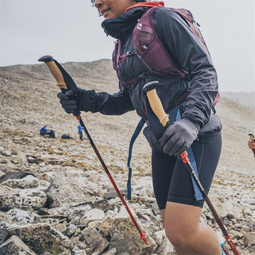 Black Diamond trekking pole PURSUIT FLZ ultra-light telescopic folding outdoor hiking and climbing equipment non-slip men's crutches Black-Foam Green M/L100-140CM