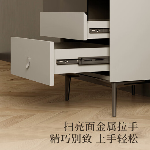 Gujia Home Modern Simple Bedside Table Bedside Storage Cabinet Cabinet Storage Bedside Table Bedroom Storage 7890 Bedside Table Beige