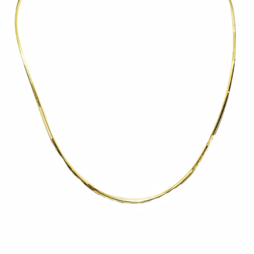 CEENIU Fat Donglai same style 18k gold snake bone chain 18K gold necklace 925 silver female gold exquisite plain clavicle ZDF snake bone chain 45CM