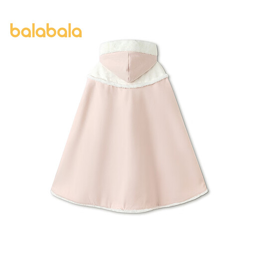 巴拉巴拉童装儿童外套女童冬装宝宝国风斗篷加绒保暖精致绣花时尚 红色调00366 90