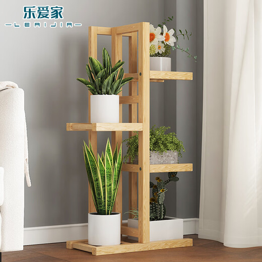Le Aijia multi-layer flower stand display stand for home indoor and outdoor living room balcony succulents simple bamboo storage flower pot display stand