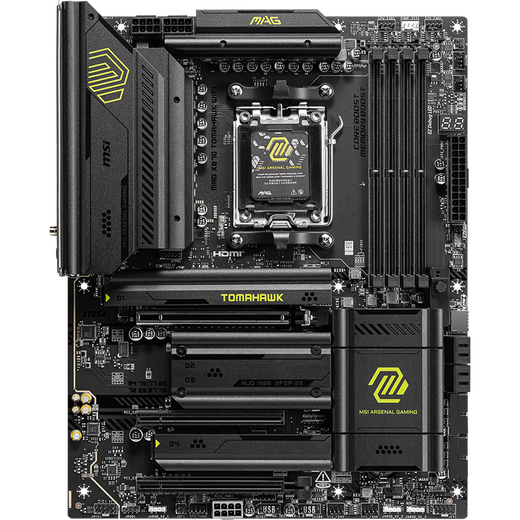 MSI MAG X870 TOMAHAWK WIFI Tomahawk motherboard supports CPU 9900X3D/9950X3D/9800X3D (AMD