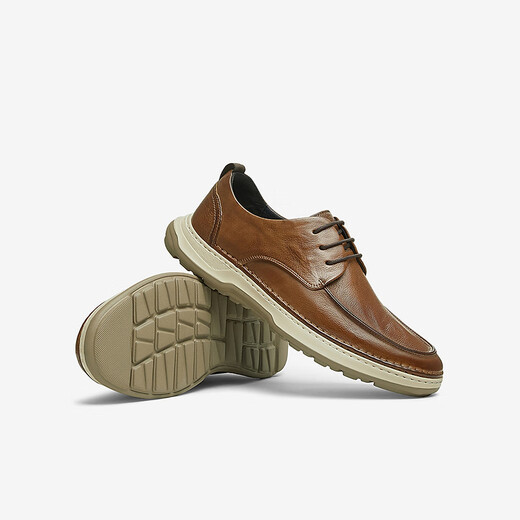 TATA business casual leather shoes men's soft sole genuine leather work shoes spring new QFS01AM5 brown 43