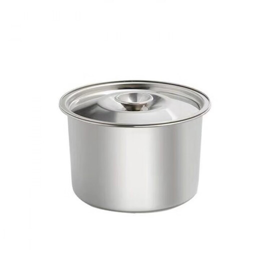 Detif stainless steel flavor cup seasoning jar seasoning jar commercial household stew pot with lid flavor box oil basin with lid round 12cm extra thick seasoning jar (without lid) free spoon 1