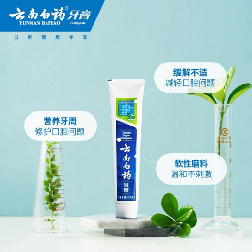 Yunnan Baiyao Toothpaste Refreshing Large Capacity Relieves Oral Problems Gums Periodontal Fresh Breath 230g*1 Box (Mint)