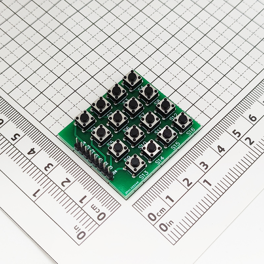 Throwing stones micro switch 4x4 matrix keyboard module 16-button development board/microcontroller external keyboard 2.54mm pin straight plug 4*4 matrix keyboard one