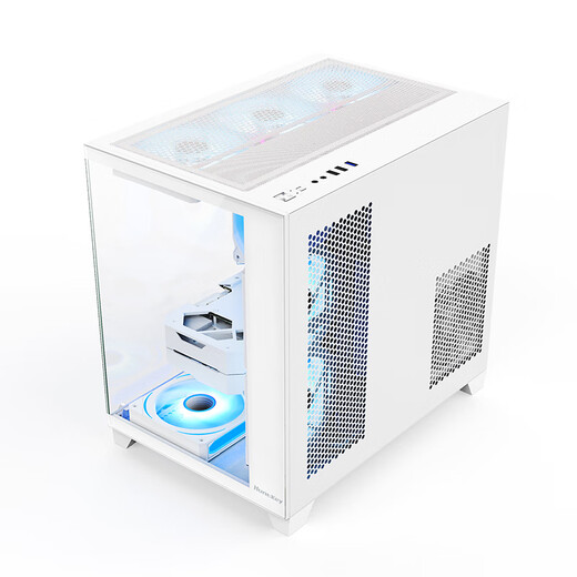 Huntkey S920 Blizzard Tempered glass side view Sea view gaming case Desktop computer case Supports 240 water cooling/M-ATX motherboard/air cooling, height limit 155mm S920 panoramic version white (supports 240 water cooling/air cooling, height limit 155) Supports M-ATX motherboard/240 water cooling