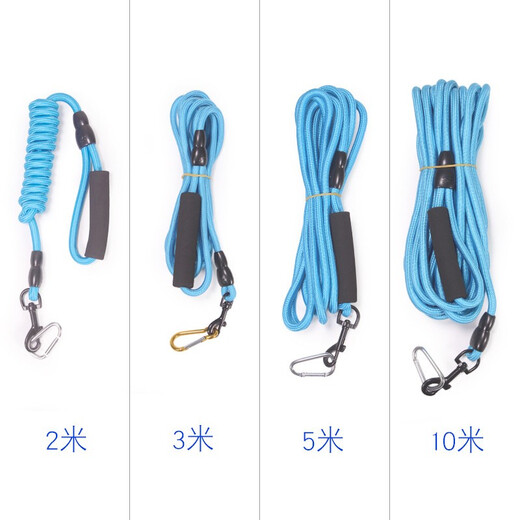 SLPC dog leash, extended dog leash, large dog golden retriever, small and medium-sized dog Teddy Pomeranian, corgi French dog leash, black, rope thickness 1cm 5 meters