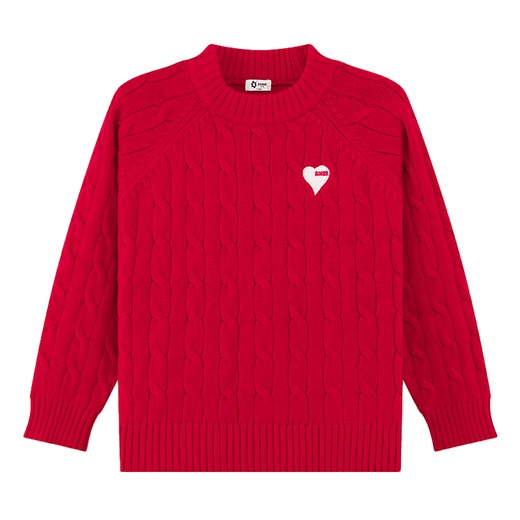 Zuoxi Boys Red Sweater Children's Thickened Sweater 2025 New Boys New Year Clothes Winter Clothes Red 120