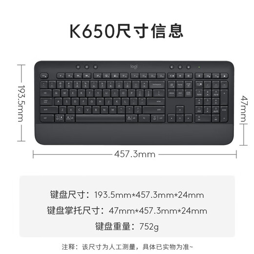 Logitech Select Series K650 Wireless Bluetooth Office Keyboard MK650 Wireless Keyboard and Mouse Set Mac iPad Wireless Keyboard and Mouse Home Set with Palm Rest K650 Keyboard White