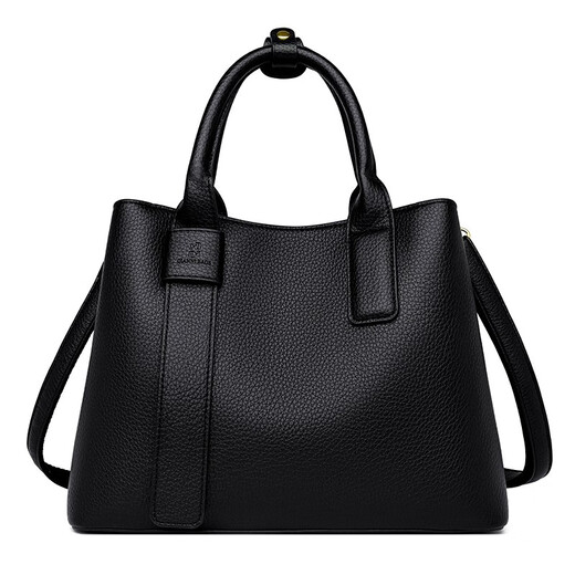 Northern Fox Bag Women's Bag Genuine Leather Crossbody Light Luxury One-shoulder Noble and Attractive Mother's Portable Cowhide Ladies' Bag Commuting High-End Sense Black