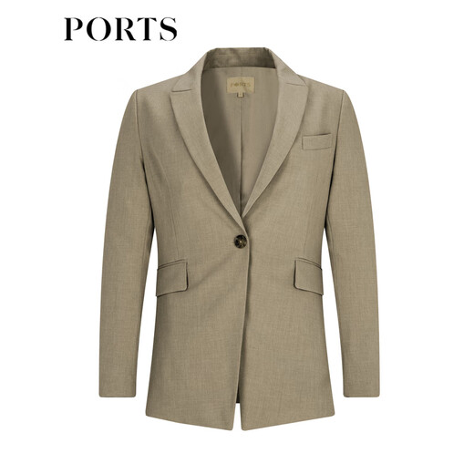 PORTS new women's long-sleeved suit ALM8J015MWP098 brown XS (2)