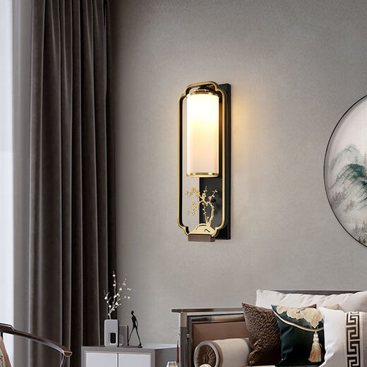 Yaotian New Chinese Style Plum Orchid, Bamboo and Chrysanthemum Wall Lamp Chinese Style Living Room TV Background Wall Lamp Corridor Aisle Bedside Lamp Plum Blossom Large Size