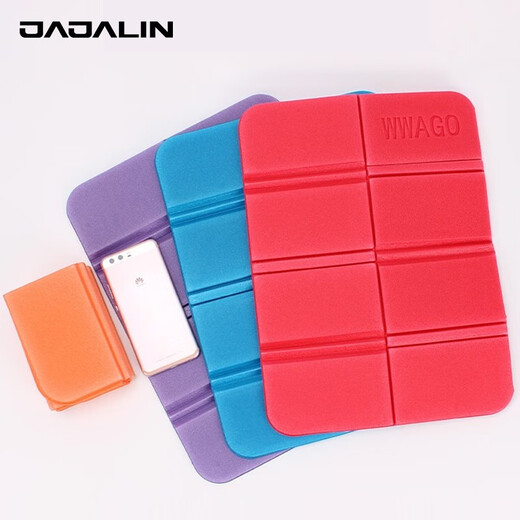 JAJALIN outdoor moisture-proof mat portable small cushion foldable picnic mat mountaineering mat outdoor waterproof foam floor mat blue