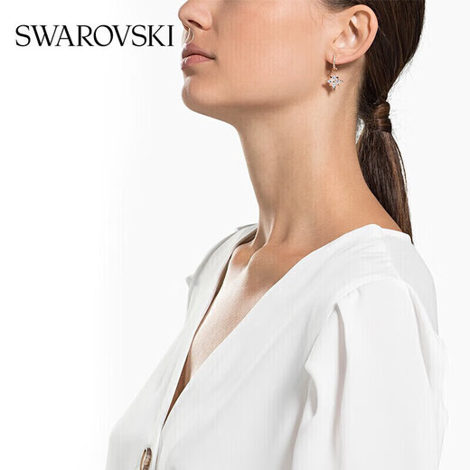 Swarovski (SWAROVSKI) SYMBOL multi-angular snowflake earrings, earrings, women's earrings, birthday gifts for women 5494337