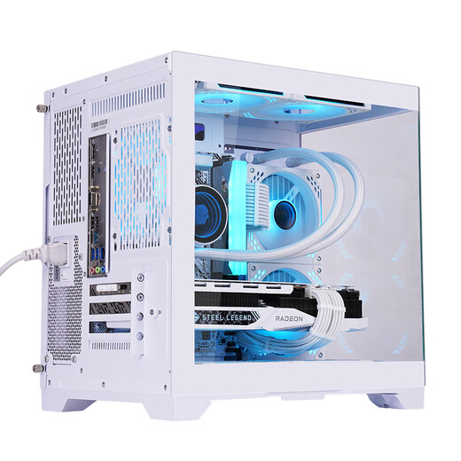 玩嘉孤勇者MINI白色（旗舰版）+棱镜RGB五风扇套装海景房电脑机箱（上下防尘网/M-ATX主板/240水冷）