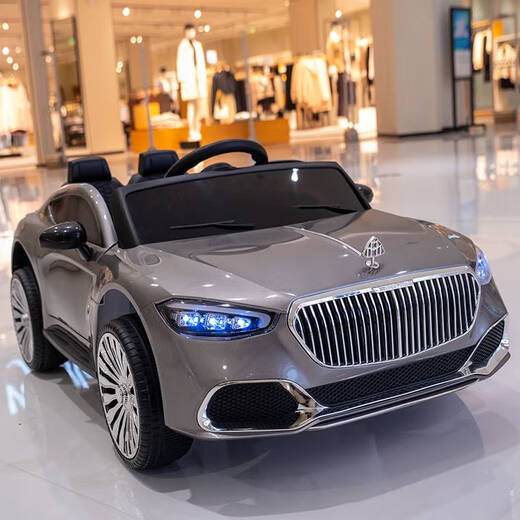 WORK BABY Mercedes-Benz Maybach children's electric car four-wheel remote control toy car can sit adults, boys and girls baby stroller, painted gold four-wheel drive + full function + leather seat, electric drive