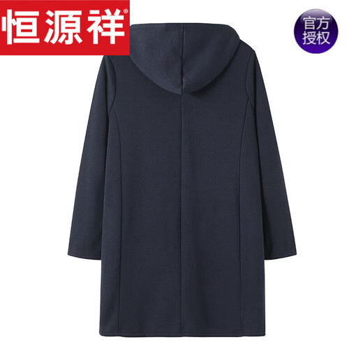 Hengyuanxiang Chinese style ancient costume hooded cloak cloak spring autumn winter loose cardigan jacket men's velvet thickened mid-length style black L 130-150Jin Jin equals 0.5 kg