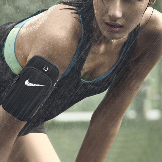 Shantou Lincun running arm cover for mobile phone, mobile phone arm bag, outdoor mobile phone bag, unisex arm strap bag, wrist bag, fitness, black, medium size under 6 inches, medium size under 6 inches