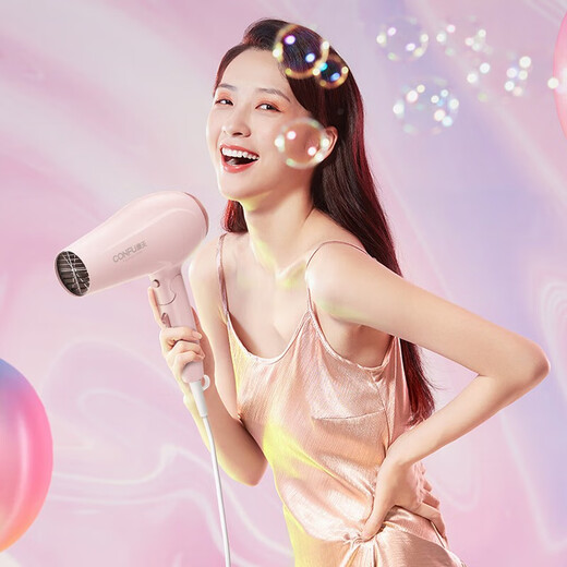 Kangfu Hair Dryer Home High Power Hair Dryer 2200W Barber Shop Electric Dryer Hair Salon Hair Dryer Barber Shop Electric Dryer Hair Dryer Hair Dryer Machine Foldable and Fast Drying Pink