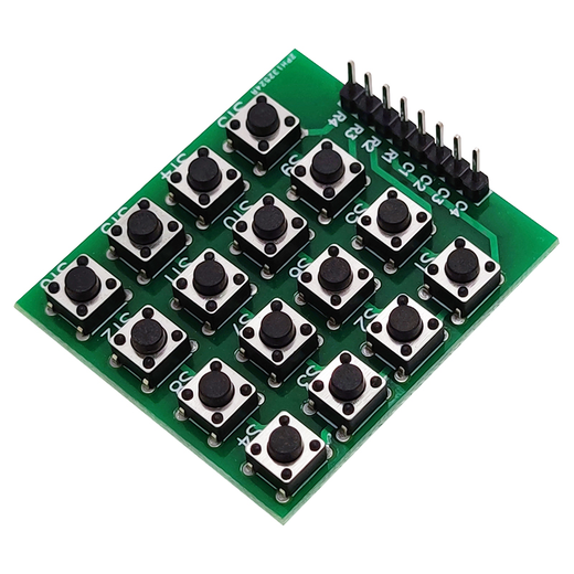 Throwing stones micro switch 4x4 matrix keyboard module 16-button development board/microcontroller external keyboard 2.54mm pin straight plug 4*4 matrix keyboard one