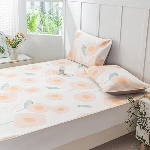 Love the mat, ice silk mat, three-piece set, upgraded washable soft mat, non-slip, enlarged ice silk mat, Betsy washable soft mat, 1.5 meter three-piece set