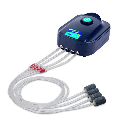 Oxygen pump high-power fish tank high-power ultra-quiet oxygen pump dual-hole oxygen pump four-hole oxygen machine 8W12W 988 four-hole 12W + 6 meter tube + 4 flow stop + 4 air stones