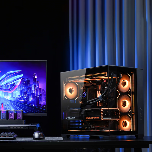 ASUS i7 14700KF ASUS ROG family bucket 5070TI 5080 host graphics card game e-sports live broadcast computer AI rendering DIY assembly machine computer complete machine U9 285K+RTX5080 | Six