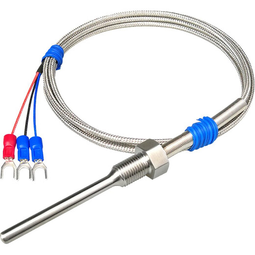 Pt100 temperature sensor platinum thermal resistance WZP-291 fixed thread waterproof temperature probe temperature rod Pt100 customized