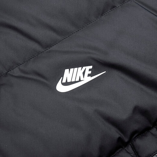 Nike men's down jacket, winter sportswear, running, fitness, windproof and casual outdoor cold-proof and warm hooded jacket, DV1132-010/black 695 hooded/85% gray duck down S, recommended 100-120Jin [Jin equals 0.5 kg]