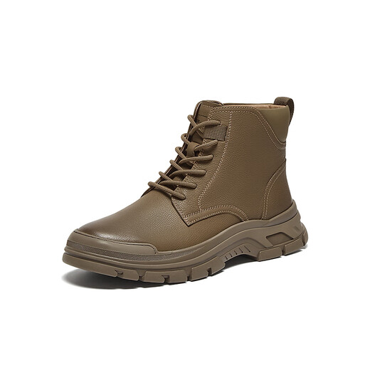 Meilleur centre commercial d'hiver nouvelle peau de vache plus velours Martin bottes chaussures en coton à semelles épaisses bottes pour hommes bottes courtes DED17DD4 kaki 42