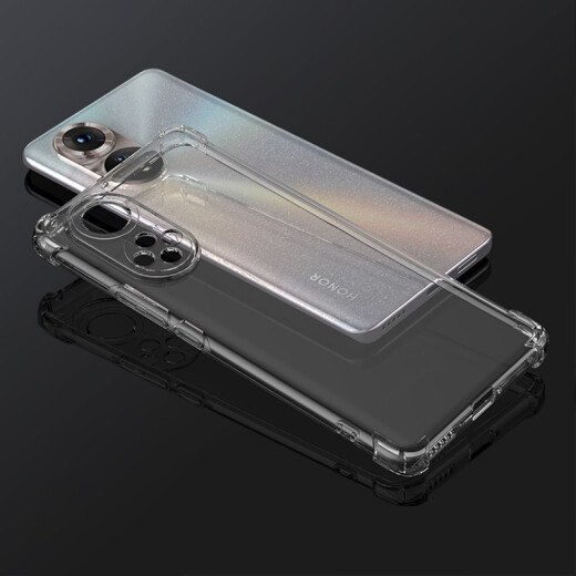 AOYAMIC is suitable for Honor 50Pro mobile phone case, Honor 50se protective cover, all-inclusive anti-fall airbag, personality, fashion, simple, transparent, ultra-thin silicone soft shell, Honor 50se [transparent white], newly upgraded all-inclusive lens protection, transparent airbag, anti-fall silicone soft case