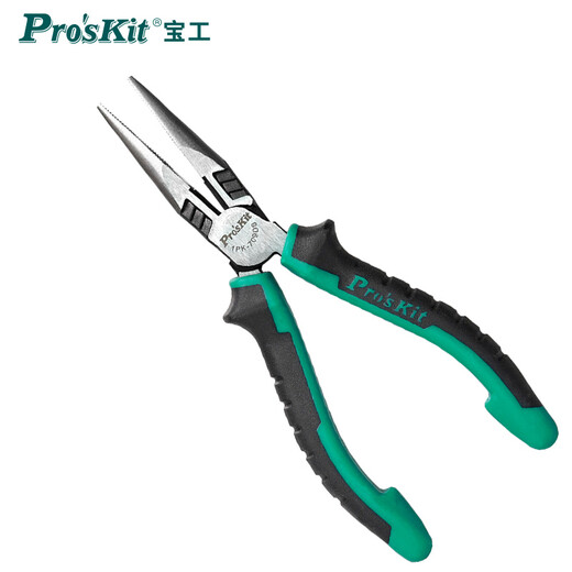 Baogong (Pro sKit) 1PK-709DS two-color handle eccentric labor-saving pliers titanium clamping needle nose pliers 6 inches (165mm)