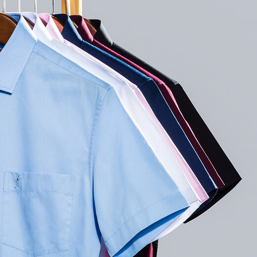 Talented men's shirt cotton breathable 25 spring and summer business white shirt short-sleeved professional top multi-color formal solid color