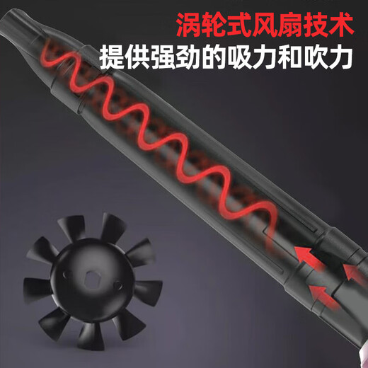 Orixi rechargeable electric blower lithium battery high-power industrial violent fan snow blower blowing air and dust air gun blowing dust industrial storm blower 2 batteries 1 charge 6 speed adjustment