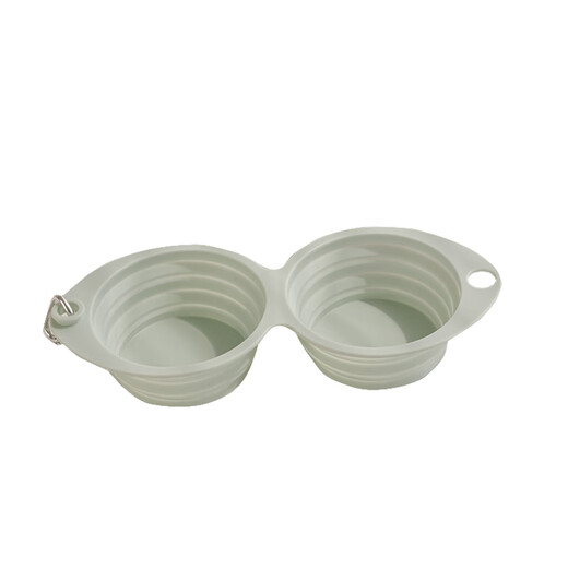 OEIN Folding Bowl Dog Outdoor Portable Silicone Pet Bowl Water Bowl Drinking Water Walking Bowl Outdoor Water Cup Store Manager Recommendation Single Bowl Sweet Apricot-Pink 350 Universal