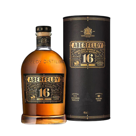 艾柏迪（Aberfeldy）16年 苏格兰高地 单一麦芽威士忌 700ml 43度 礼盒装 进口洋酒